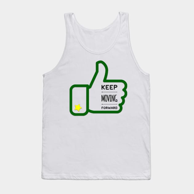 Keep Moving Forward in BRIGHT GREEN Tank Top by Custom Autos
